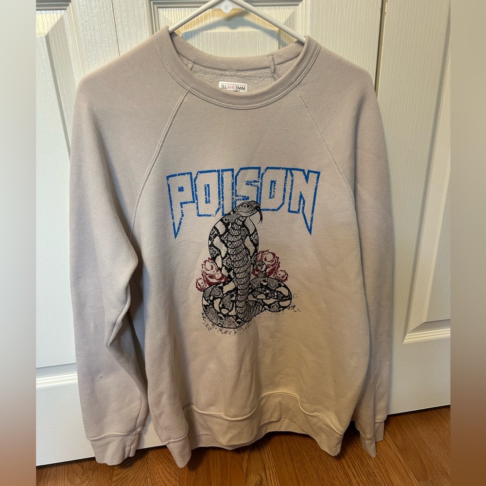 Poison Graphic Gray Sweater